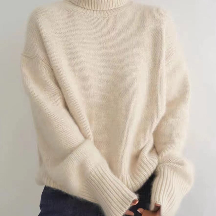 Damen Casual Rollkragenpullover R&B