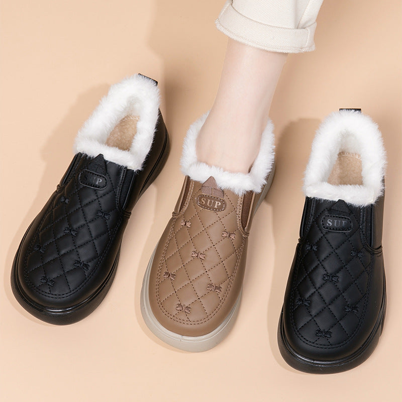 Damen Bequeme und warmgefütterte Slip-On Freizeitschuhe R&B