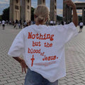 Damen Oversized T-Shirt mit kreativem Schriftzug und lässigem Schnitt R&B