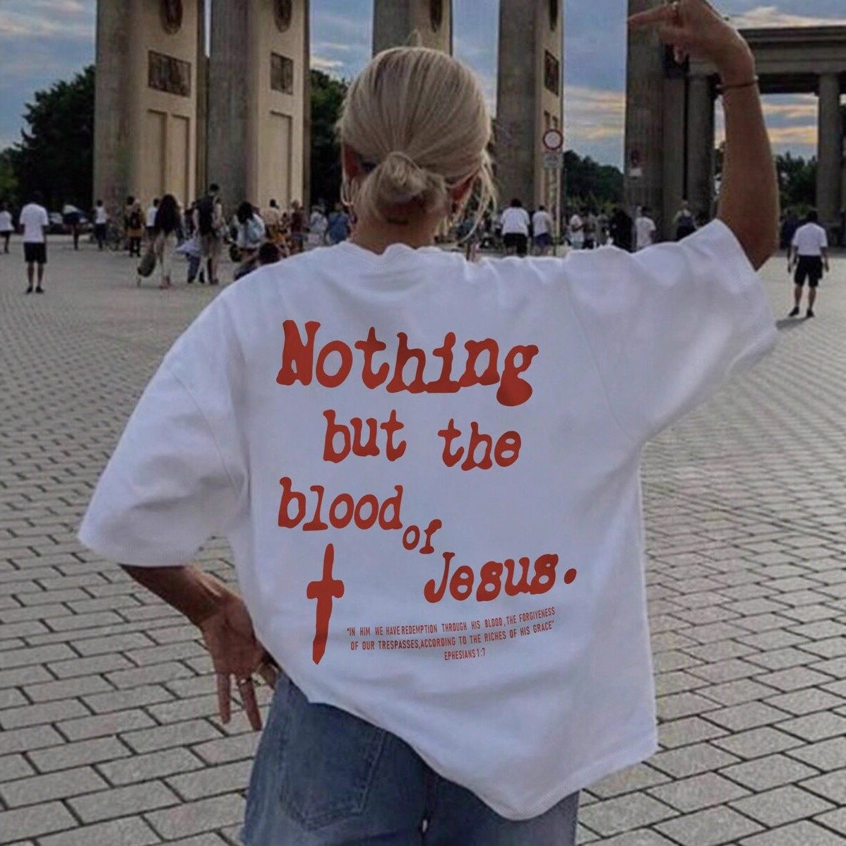 Damen Oversized T-Shirt mit kreativem Schriftzug und lässigem Schnitt R&B