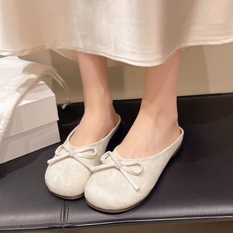 Damen elegante Slipper mit dekorativer Schleifenverzierung R&B