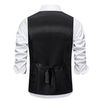 Herren elegante Anzugweste mit feinen Details und praktischen Taschen