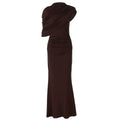 Damen Elegantes Maxikleid mit asymmetrischen Drapierungen und figurschmeichelndem Schnitt R&B