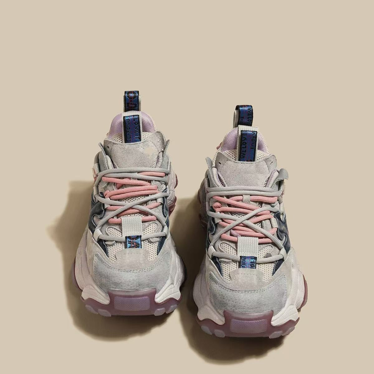 Damen Sportliche Chunky Sneakers mit atmungsaktiver Mesh-Oberfläche und robustem Sohlenprofil R&B