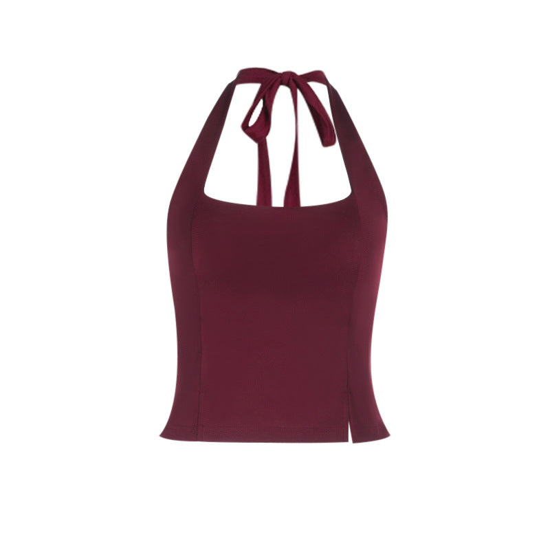 Damen figurbetontes Oberteil mit tiefem Ausschnitt und seitlichen Cut-outs R&B