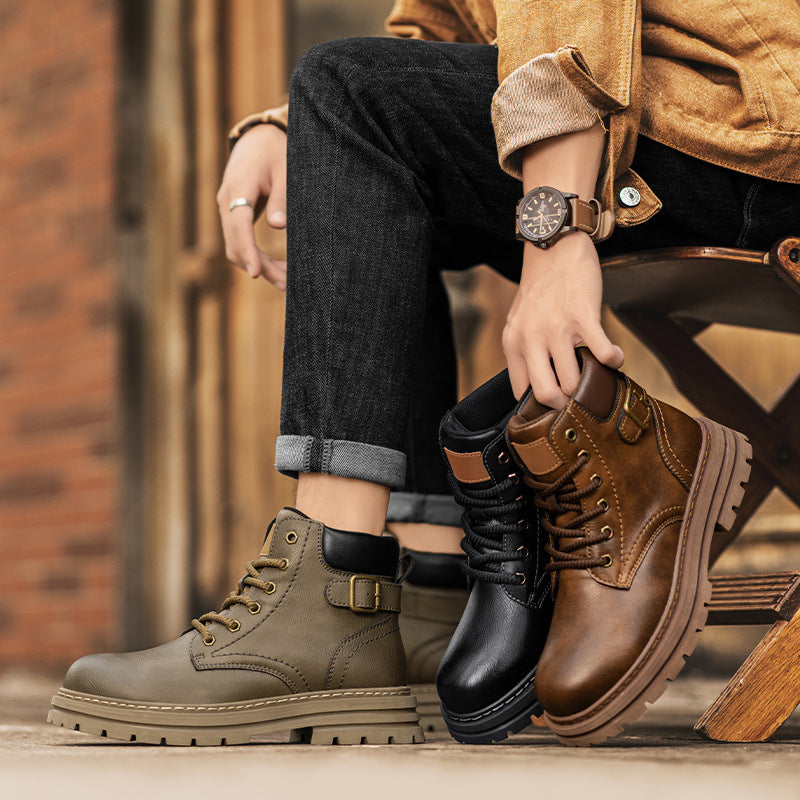 Damen Robuste Schnürboots aus strapazierfähigem Kunstleder