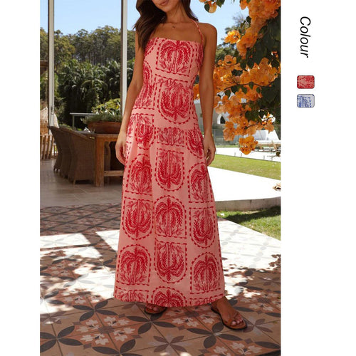 Damen Maxikleid mit floralem Druck und elegantem Schnitt R&B