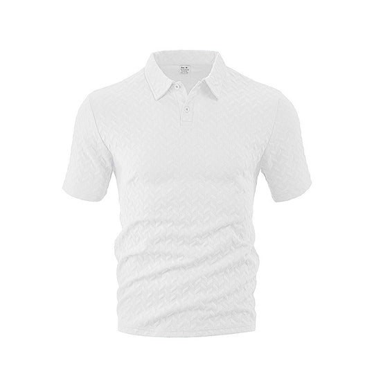 Herren elegantes Sport-Set mit strukturierter Oberfläche und bequemem Kurzarm-Polo R&B