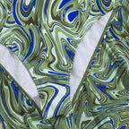 Damen Wickelkleid mit verspielten Rüschendetails und elegantem Muster R&B