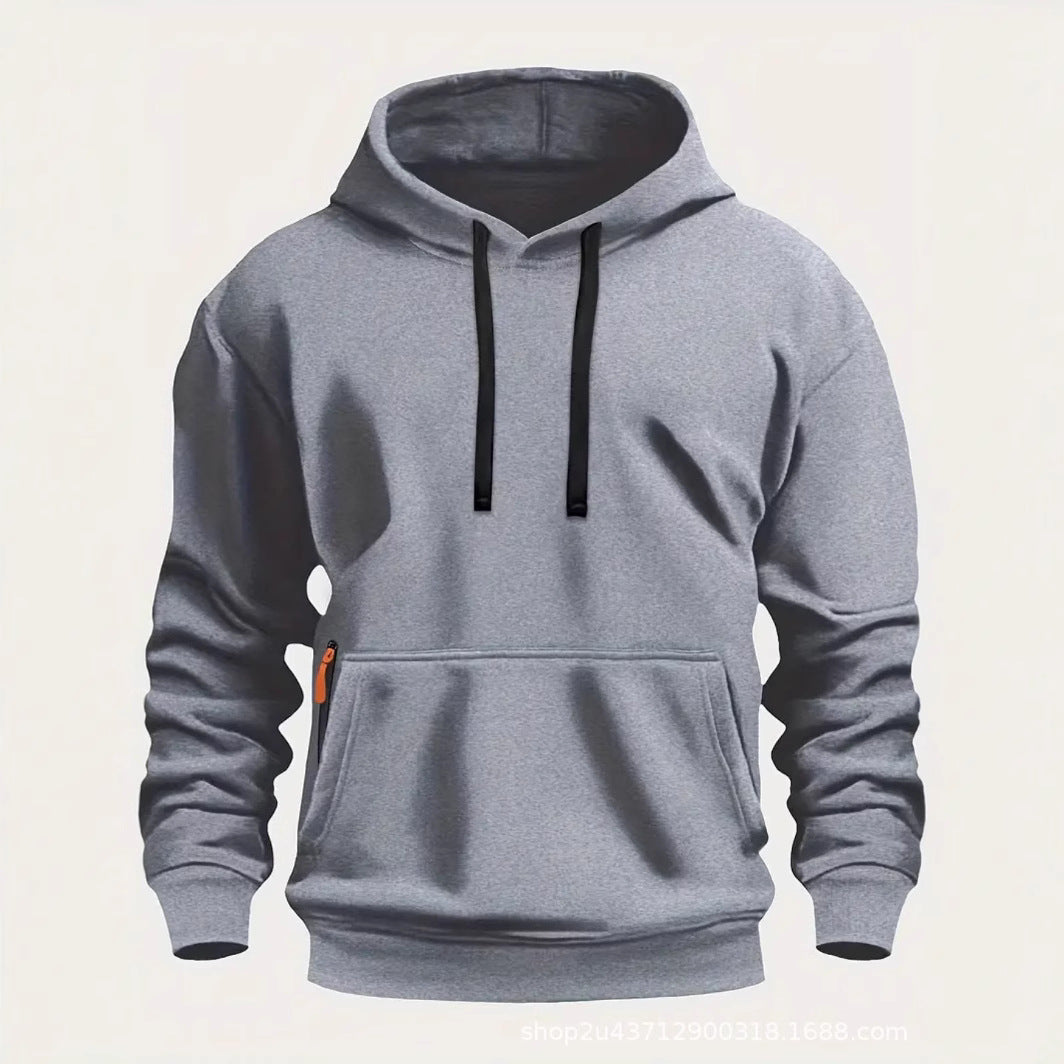Herren sportlicher Kapuzenpullover mit praktischen Taschen und atmungsaktivem Material R&B