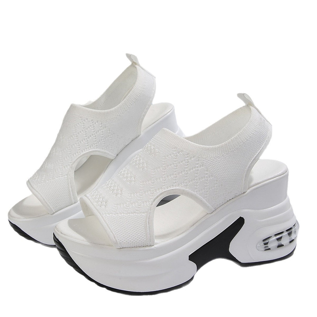 Damen Sneakersandaletten mit hohem Plateau und Netz-Obermaterial R&B