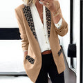 Damen Blazer mit modischen Leopardenapplikationen R&B