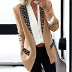 Damen Blazer mit modischen Leopardenapplikationen R&B