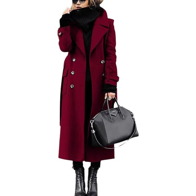 Damen eleganter Wollmantel R&B
