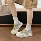 Damen Komfortable Sneaker mit dicker Plateau-Sohle und atmungsaktivem Obermaterial R&B