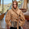 Damen Innovative Utility-Jacke mit weit geschnittenen Ärmeln und Gürtel R&B