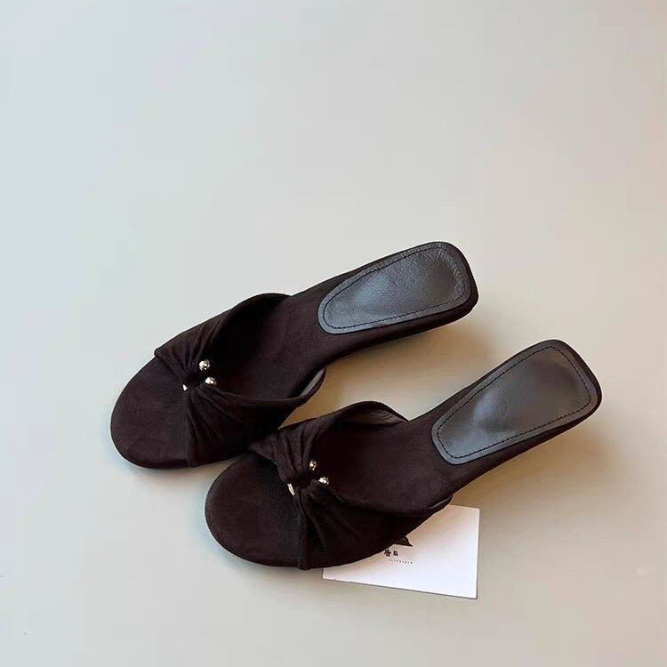Damen Pantoletten mit elegantem Knoten-Design und komfortabler Fußbettgestaltung R&B