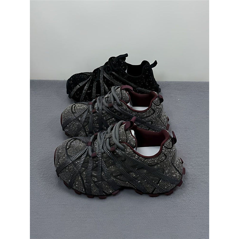 Damen modische Sneaker mit elegantem Strassdesign R&B