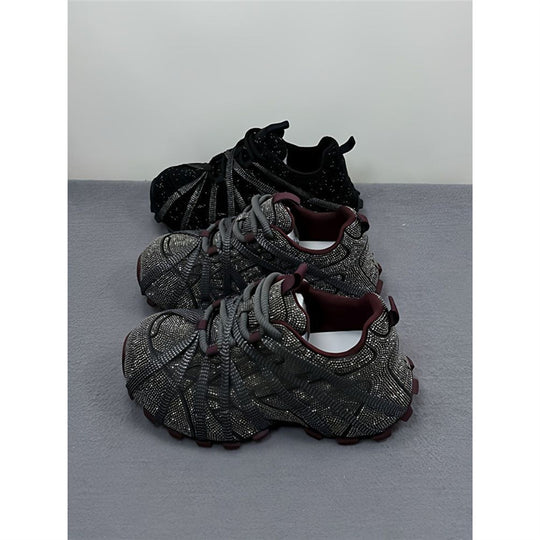 Damen modische Sneaker mit elegantem Strassdesign R&B
