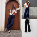 Damen Weite High-Waist Denim-Jeans mit bequemem Sitz