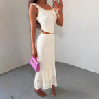 Damen Spitzenkleid im eleganten Maxistil R&B