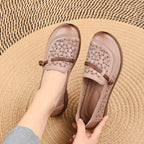 Damen Komfortable und modische Ballerinas mit perforiertem Design R&B