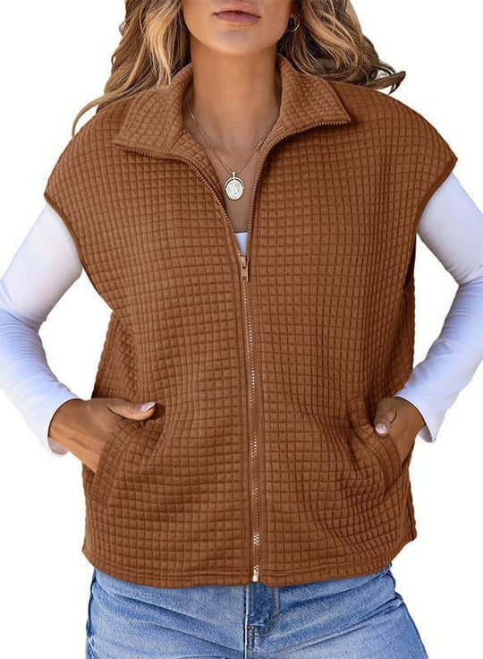 Damen Steppweste mit praktischem Reißverschluss und seitlichen Taschen R&B