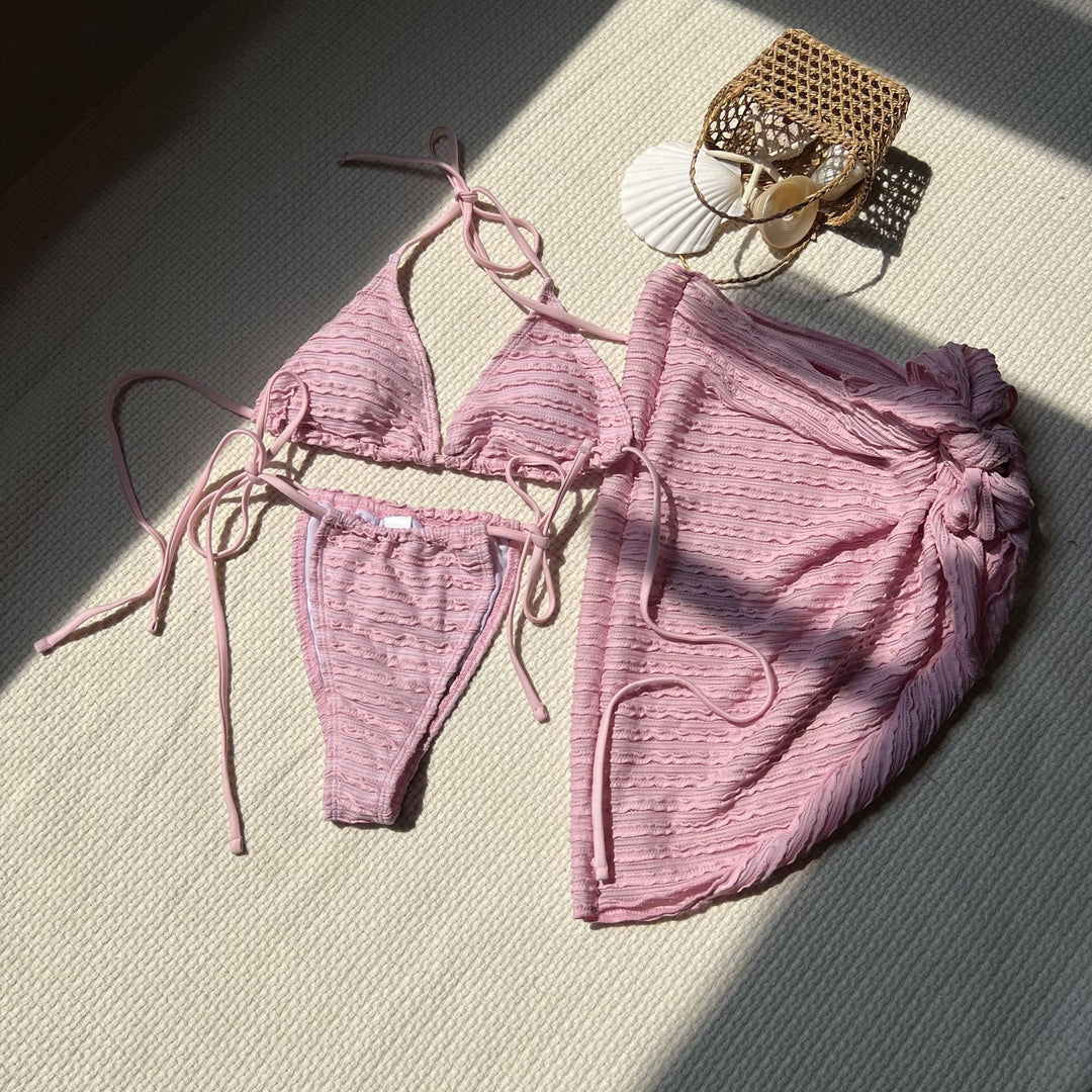 Damen Triangel-Bikini mit Wickelrock R&B