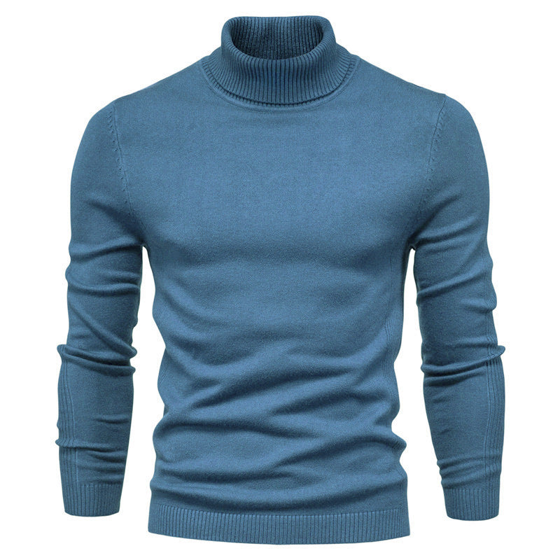 Herren modischer Rollkragenpullover aus feiner Merinowolle R&B