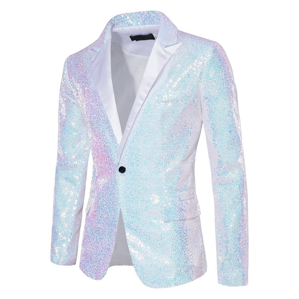 Herren schimmernder Pailletten Blazer R&B