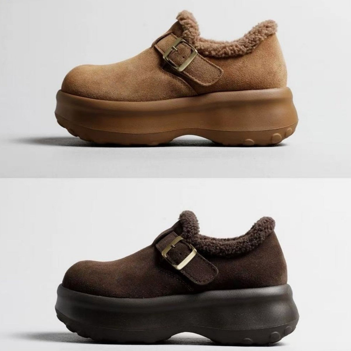 Damen Komfortable Clogs mit elegantem Kunstfellfutter R&B