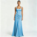 Damen Elegantes Maxikleid mit tailliertem Design und zarten Raffungselementen R&B