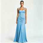 Damen Elegantes Maxikleid mit tailliertem Design und zarten Raffungselementen R&B