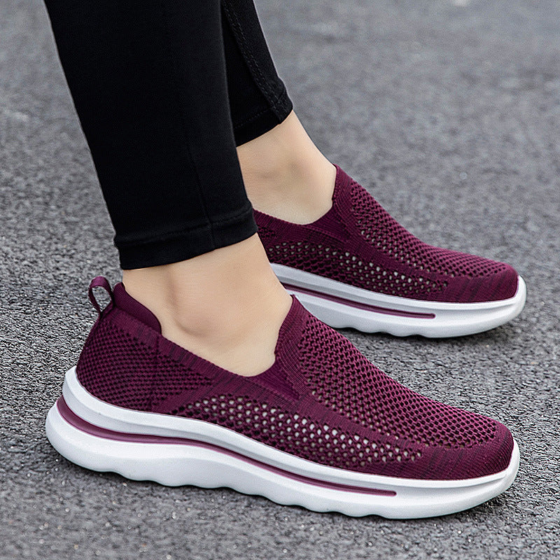 Damen Slip-On Sneakers aus atmungsaktivem Mesh mit komfortabler Sohle R&B
