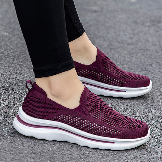 Damen Slip-On Sneakers aus atmungsaktivem Mesh mit komfortabler Sohle R&B