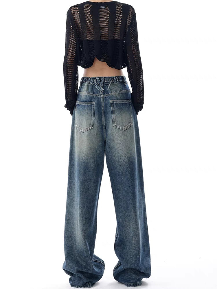 Damen Modische und luftige Strickjacke mit Knopfleiste R&B