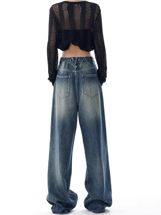 Damen Modische und luftige Strickjacke mit Knopfleiste R&B