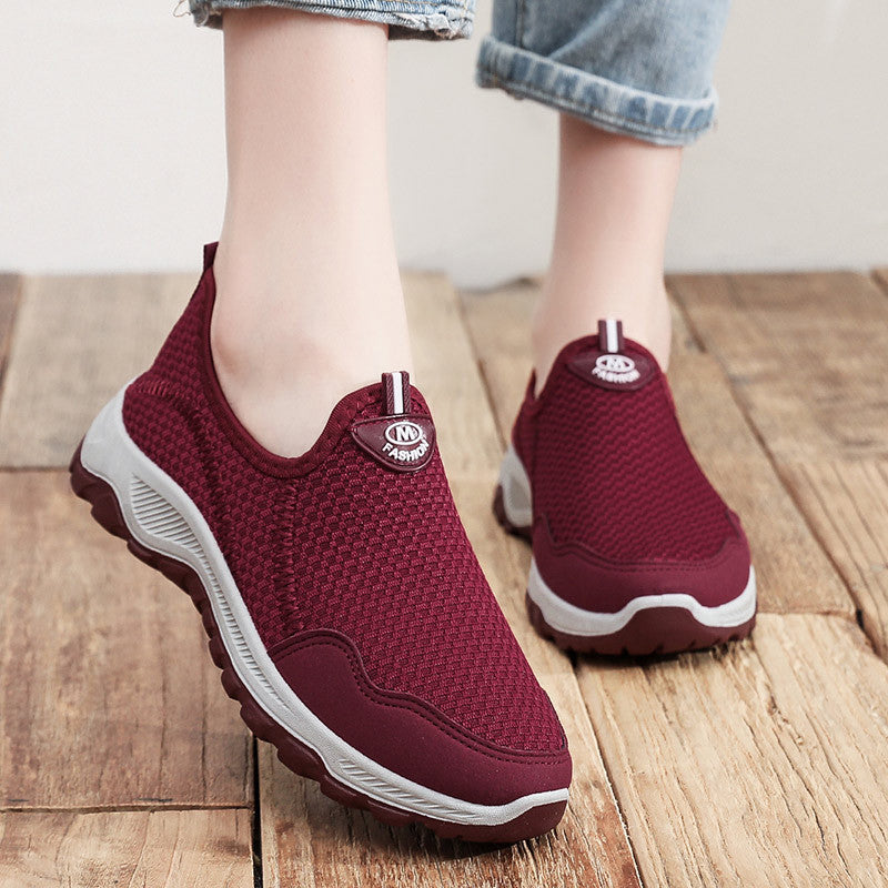 Damen Komfortable Mesh Slip-On Sneakers mit flexibler Laufsohle R&B