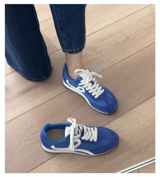 Damen sportliche Sneakers mit atmungsaktiver Mesh-Oberfläche und dämpfender Sohle R&B