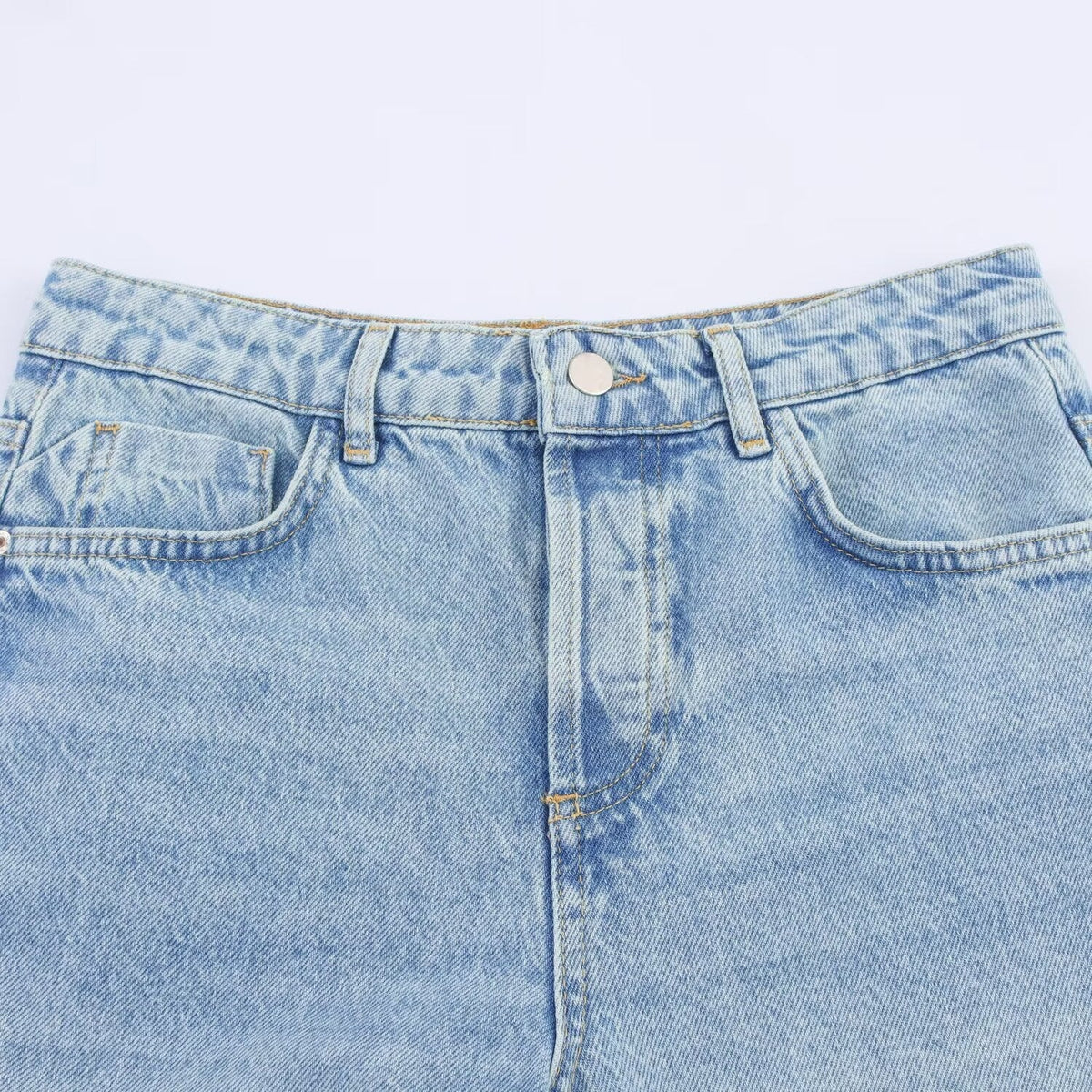 Damen weite Jeans mit floralen Spitzenapplikationen R&B