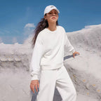 Damen nan Oversize-Sweatshirt und weite Loungehose Set mit Tunnelzug, dezenter Nahtführung und elastischen Bündchen R&B