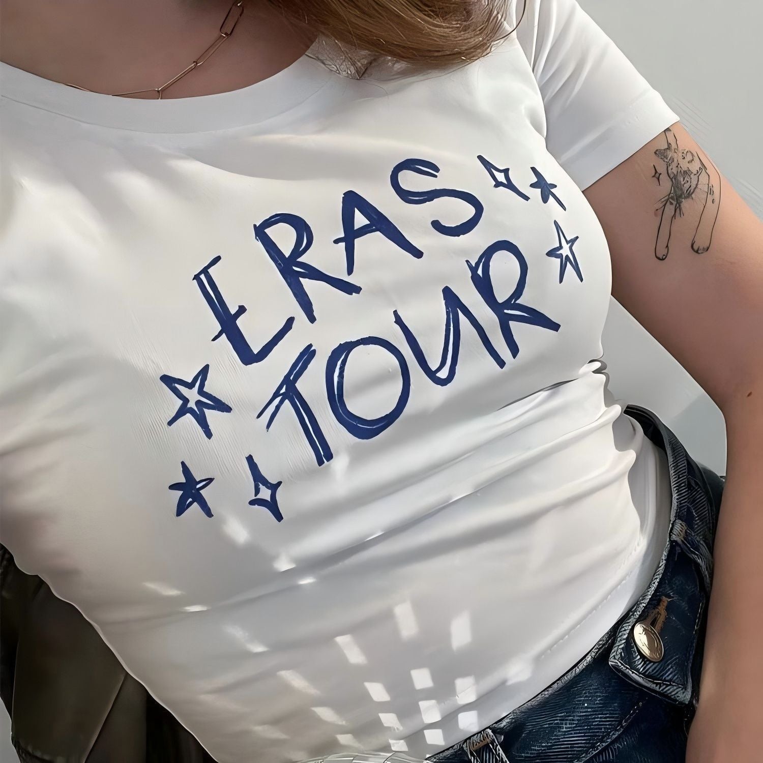 Damen Crop Top mit 90er Jahre Aufdruck R&B