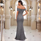 Damen Glamouröses Abendkleid mit schimmerndem Stretchmaterial R&B