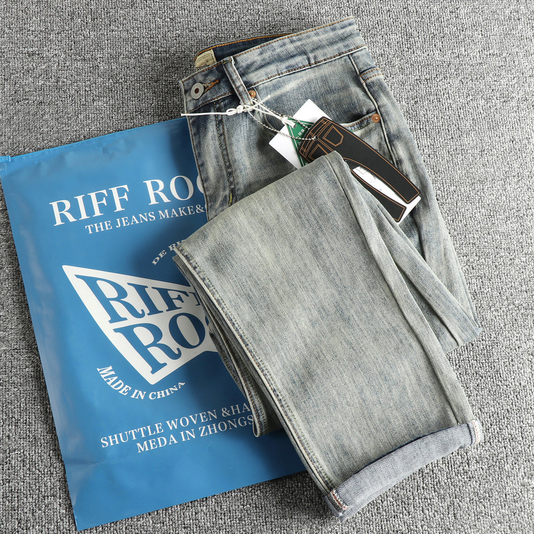 Damen Slim-Fit Jeans mit bequemer Passform und lässigem Vintage-Look R&B
