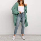 Damen Großer Strickcardigan mit weitem Schnitt und tiefen Taschen