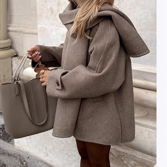 Damen Übergrößen Wollmantel mit modischem Schnitt und praktischen Taschen R&B
