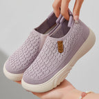 Damen Atmungsaktive Slip-On Freizeitschuhe mit rutschfester Sohle