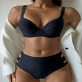 Damen Hochtaillierter Bikini mit gepolstertem Oberteil R&B