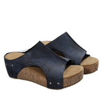 Damen Komfortable Wedge-Sandalen mit modischem Schnitt und eleganten Nieten R&B