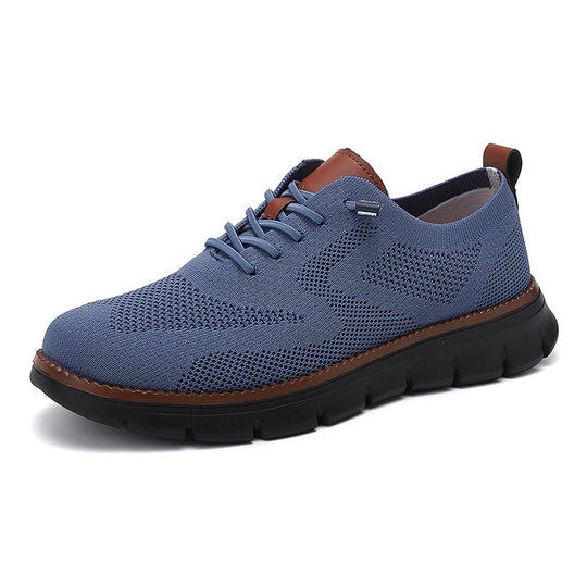 Damen nan gestrickter Derby-Sneaker mit flexibler Rillenlaufsohle und gepolstertem Komfortfußbett R&B